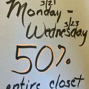 50% off entire closet